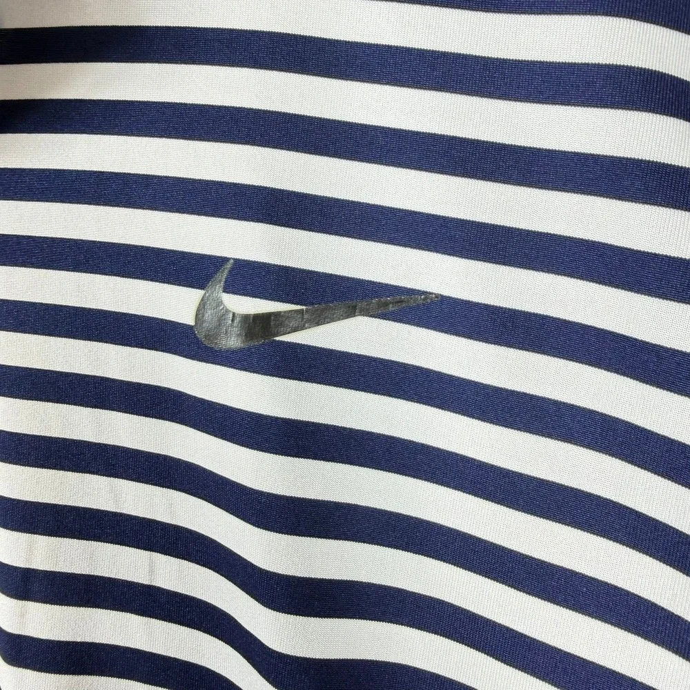 Nike Golf Dri-FIT Polo Shirts Mens 2XL Navy Blue White Striped 2 Pack 891239-419